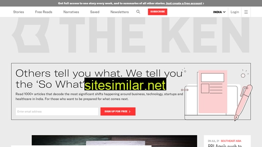 the-ken.com alternative sites