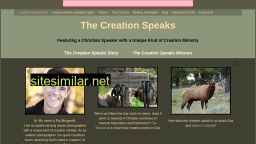 thecreationspeaks.com alternative sites