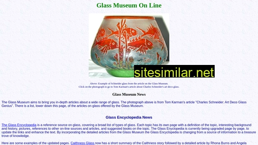 Theglassmuseum similar sites