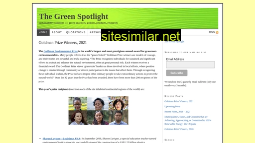 thegreenspotlight.com alternative sites