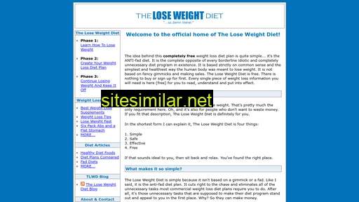 Theloseweightdiet similar sites