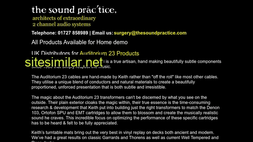 Thesoundpractice similar sites