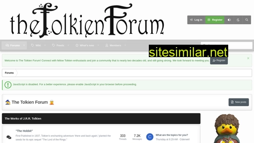 thetolkienforum.com alternative sites