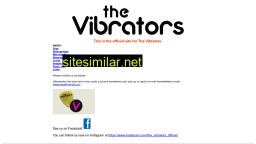 thevibrators.com alternative sites
