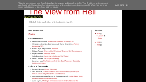 Theviewfromhell similar sites