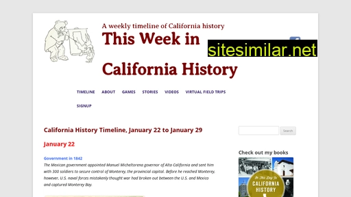 thisweekincaliforniahistory.com alternative sites