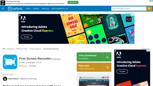 thundersoft-free-screen-recorder.en.softonic.com alternative sites