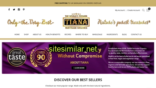 tiana-organics.com alternative sites