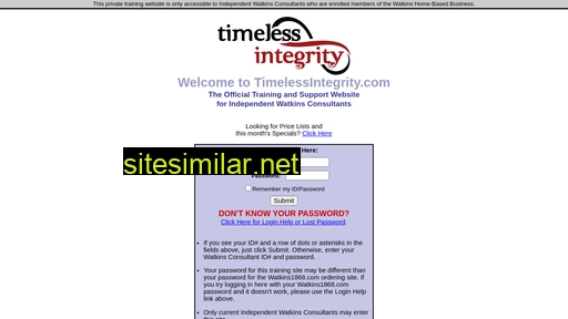 timelessintegrity.com alternative sites
