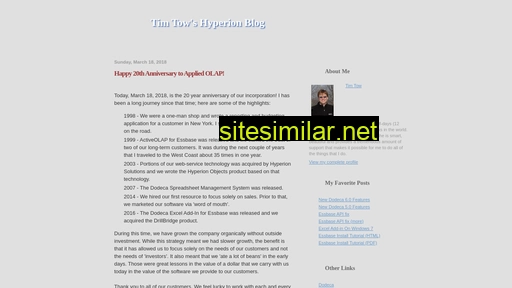 Timtows-hyperion-blog similar sites