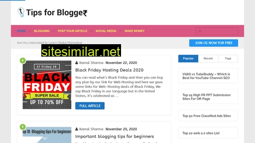 tipsforblogger.com alternative sites