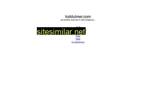 toddulmer.com alternative sites