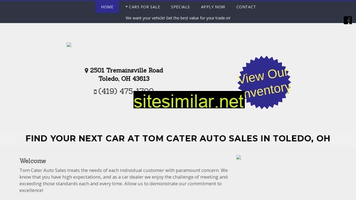 tomcaterautosales.com alternative sites