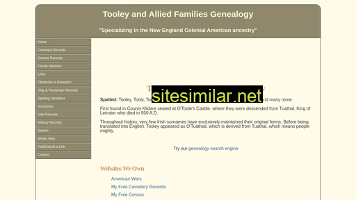 Tooleyfamilygenealogy similar sites