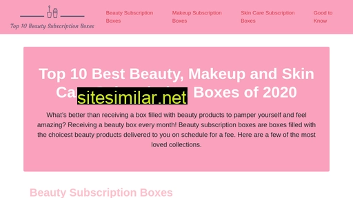 top10beautysubscriptionboxes.com alternative sites