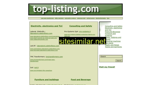 Top-listing similar sites