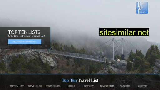 Top-ten-travel-list similar sites