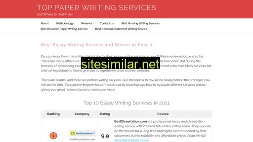 Toppaperwritingservice similar sites