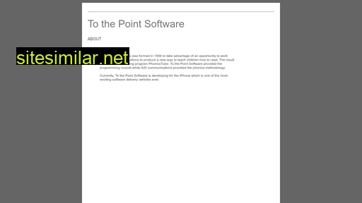 Tothepointsoftware similar sites
