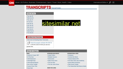 Transcripts similar sites