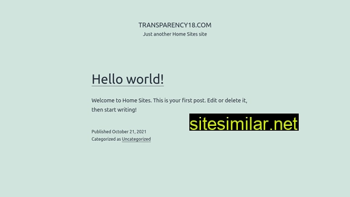 Transparency18 similar sites