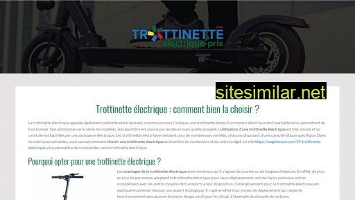 Trottinette-electrique-prix similar sites