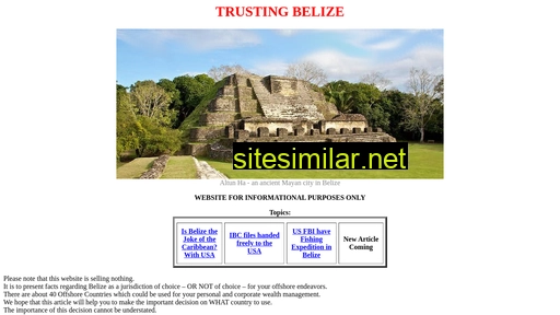trustingbelize.com alternative sites