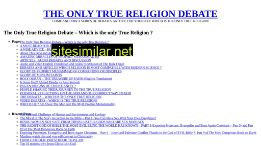 Truereligiondebate similar sites