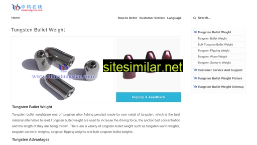 Tungsten-bullet-weight similar sites