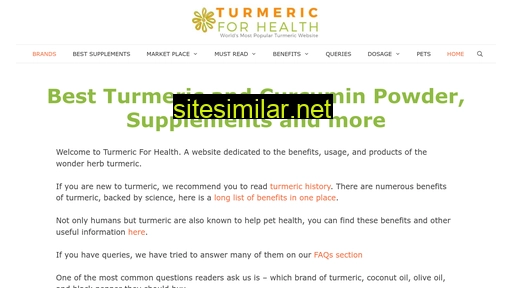 turmericforhealth.com alternative sites