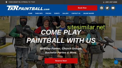 Txrpaintball similar sites