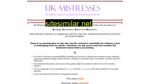 uk-mistresses.com alternative sites