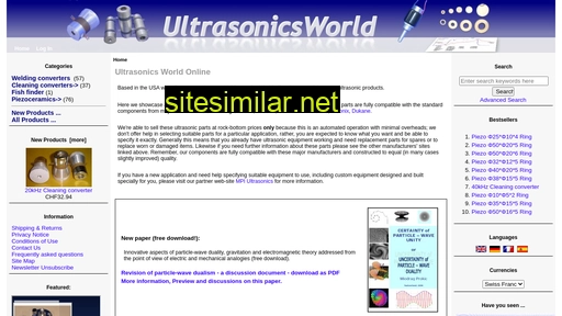 ultrasonicsworld.com alternative sites