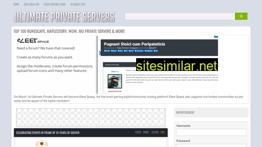 ultimateprivateservers.com alternative sites
