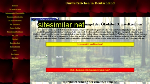 umweltzeichen.com alternative sites