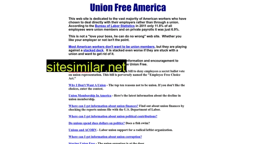 unionfreeamerica.com alternative sites