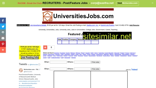 universitiesjobs.com alternative sites