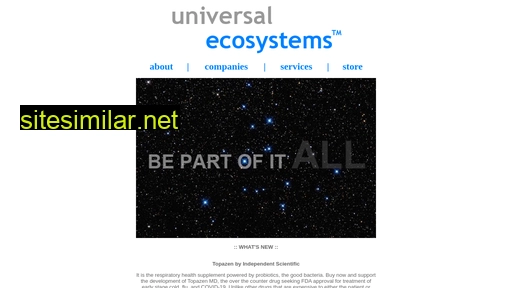 Universalecosystems similar sites