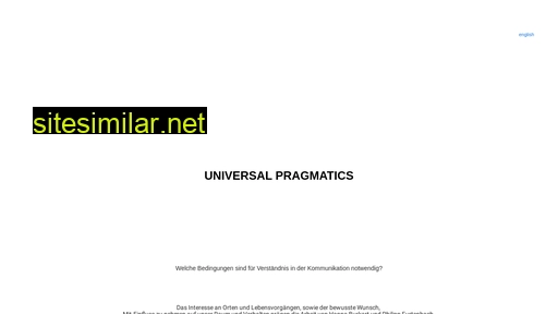 Universalpragmatics similar sites