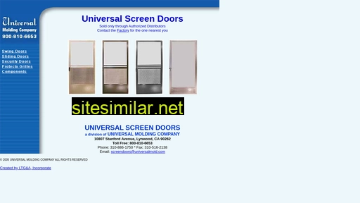 Universalscreendoors similar sites