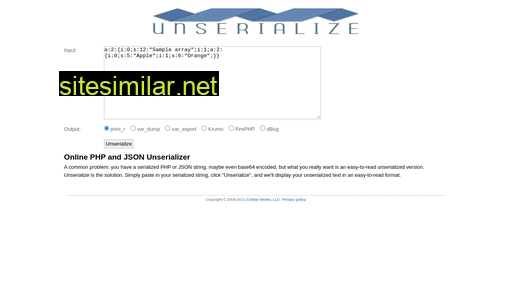 unserialize.com alternative sites