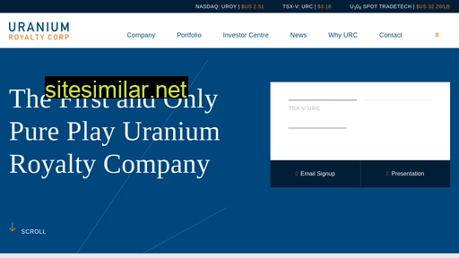 uraniumroyalty.com alternative sites