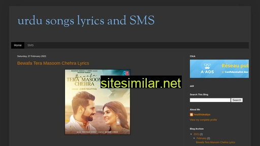 Urdu-songs-sms similar sites