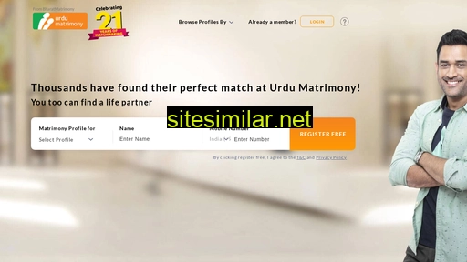 Urdumatrimony similar sites