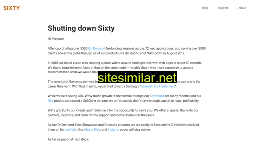 usesixty.com alternative sites