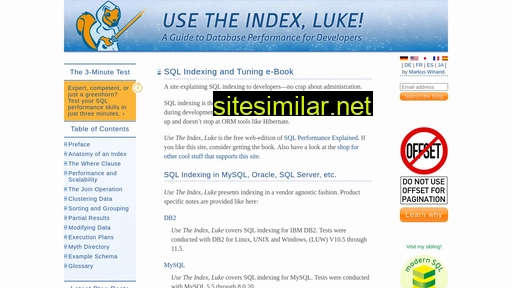Use-the-index-luke similar sites
