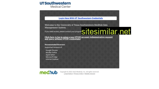 utsw.medhub.com alternative sites