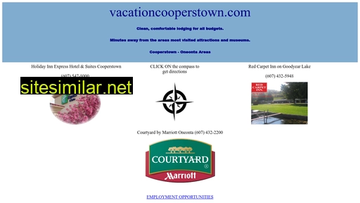 vacationcooperstown.com alternative sites