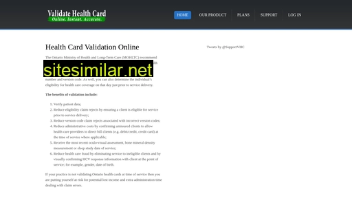 validatehealthcard.com alternative sites