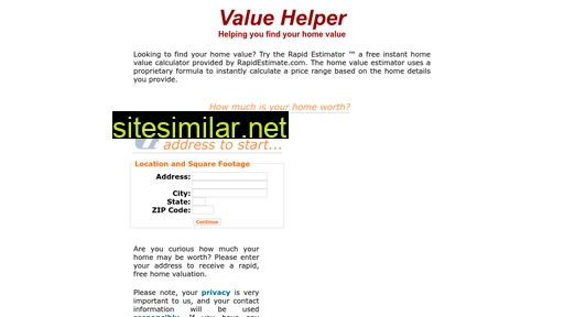 Valuehelper similar sites